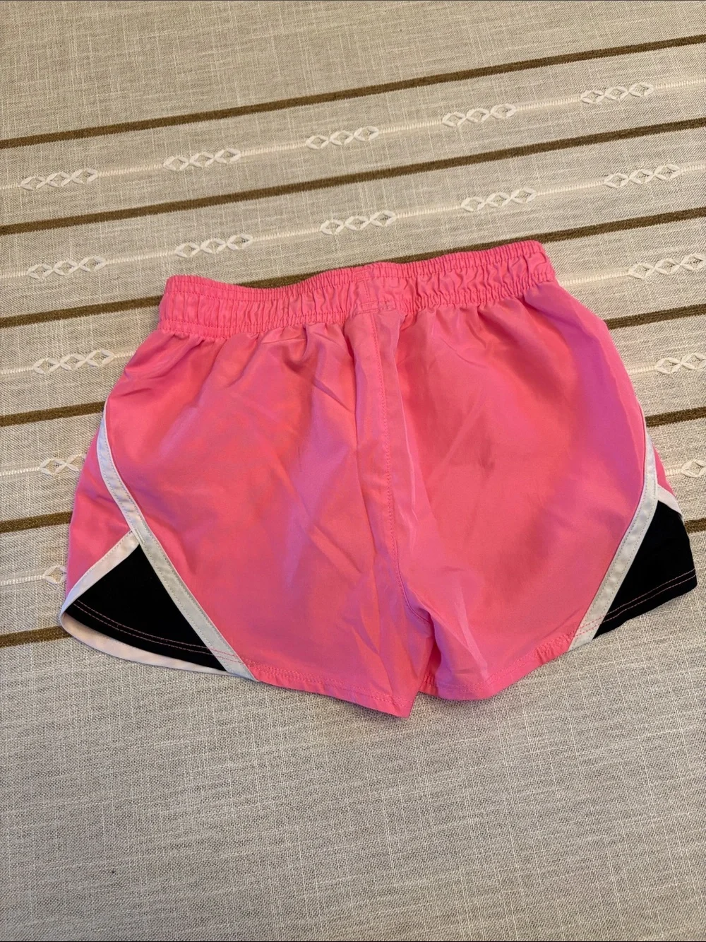 Under Armour Black Tee & Pink Athletic Shorts